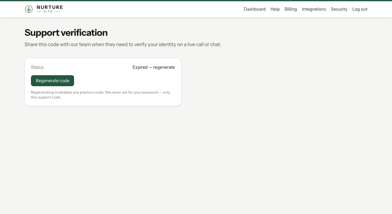 Support verification PIN on the Security page