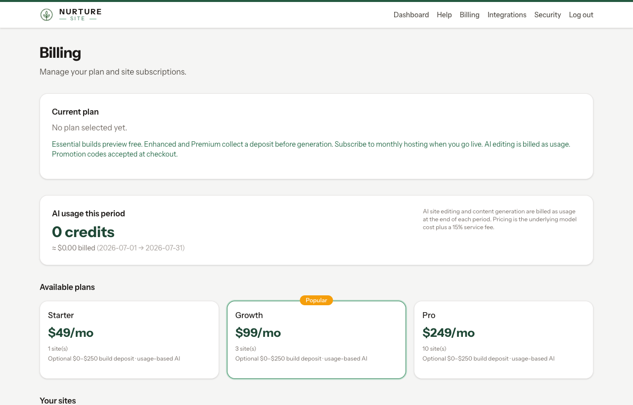 Billing and subscription management