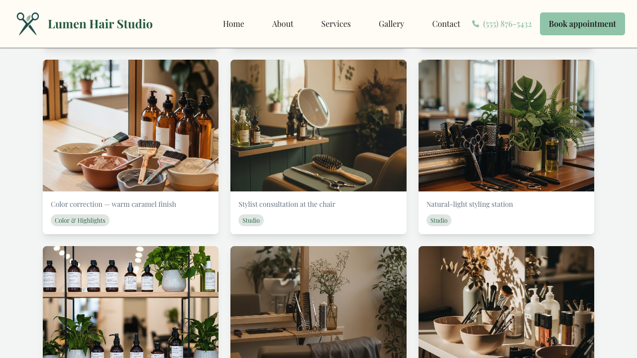 Gallery Grid block on a live site