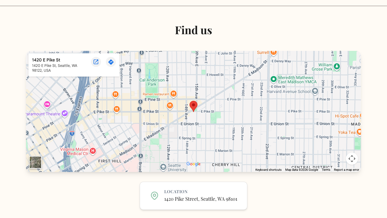 Map Section block on a live site