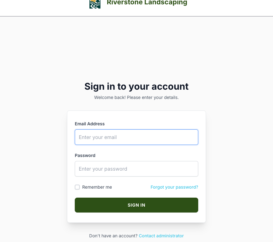 Site admin login