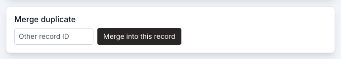 Merge duplicate on a household record