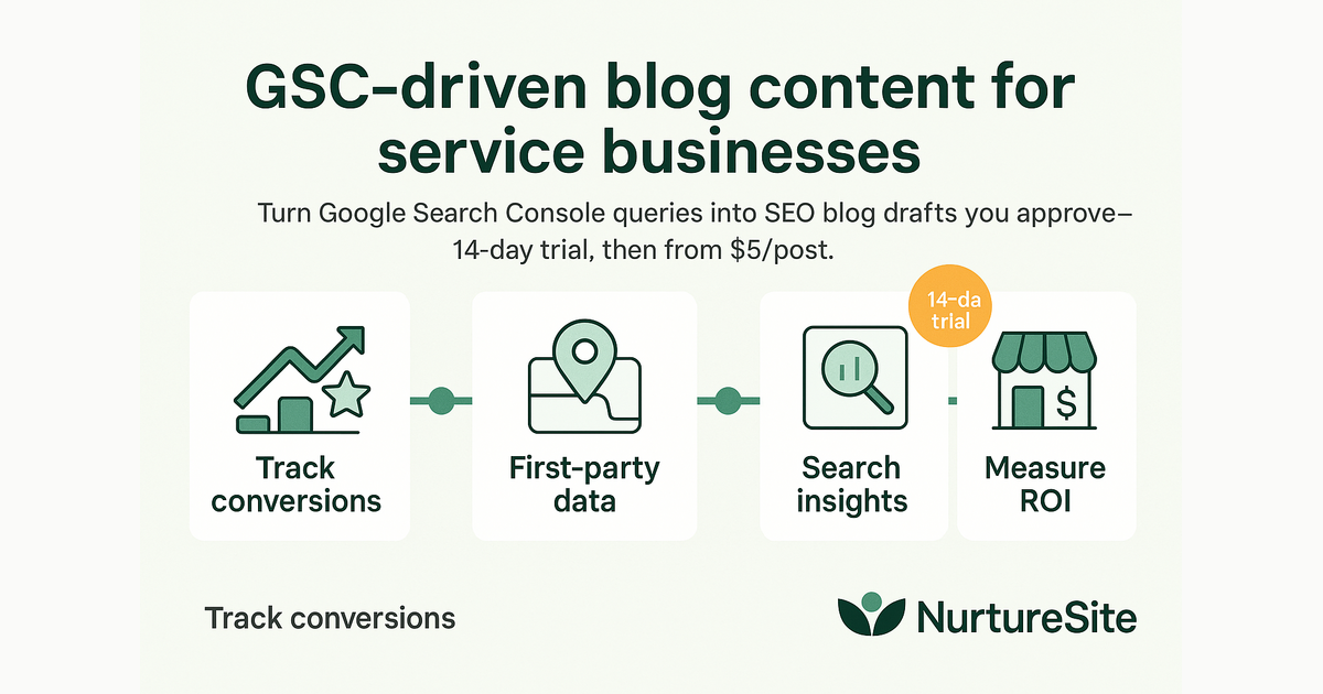 GSC-driven blog content for service businesses
