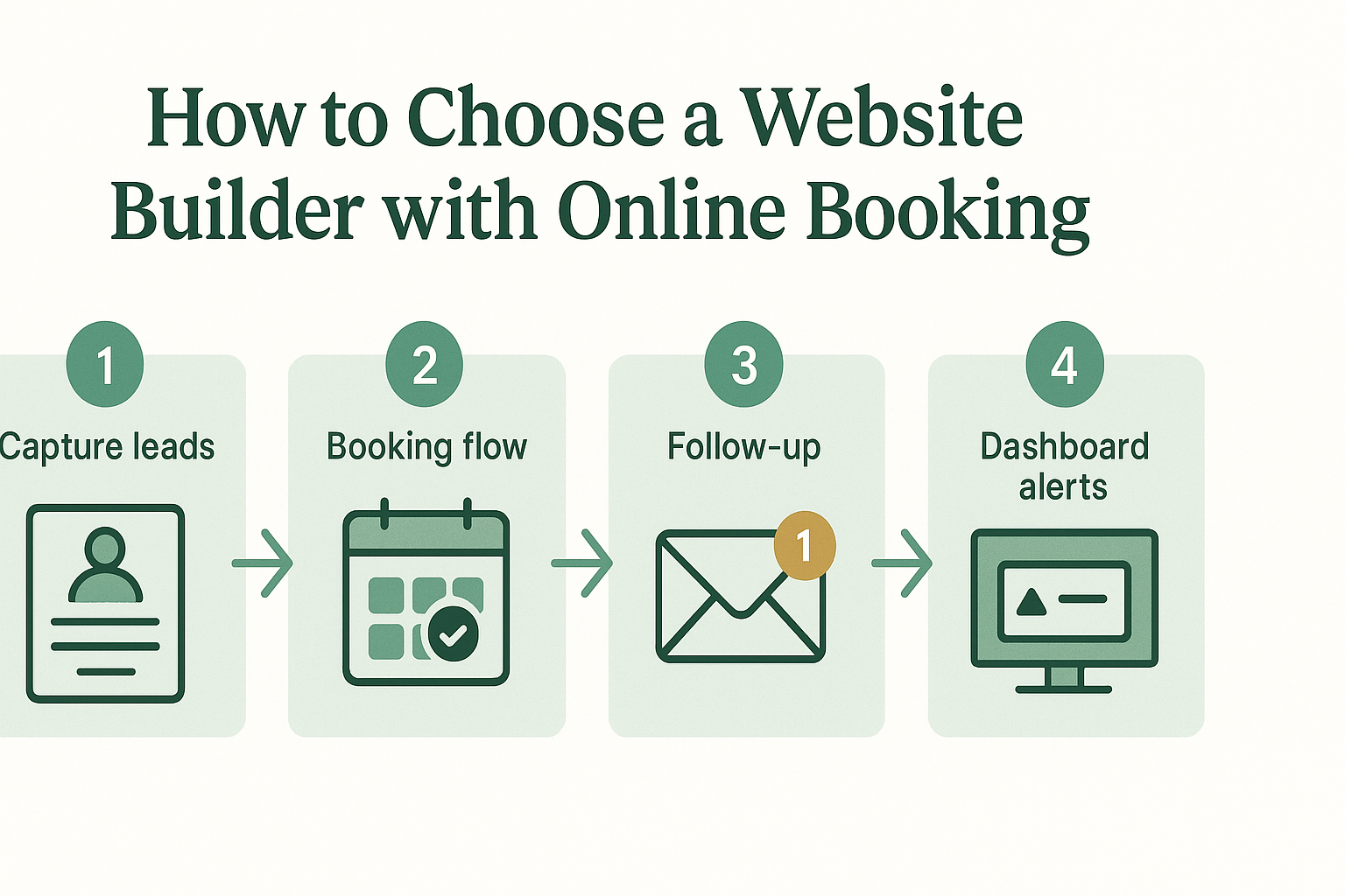 Infographic: website builder with online booking for local service businesses