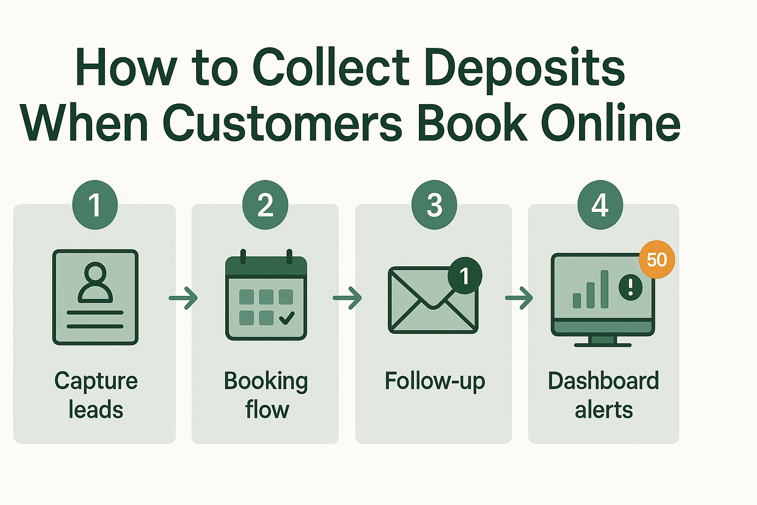 Infographic: collect deposit when customer books online for local service businesses