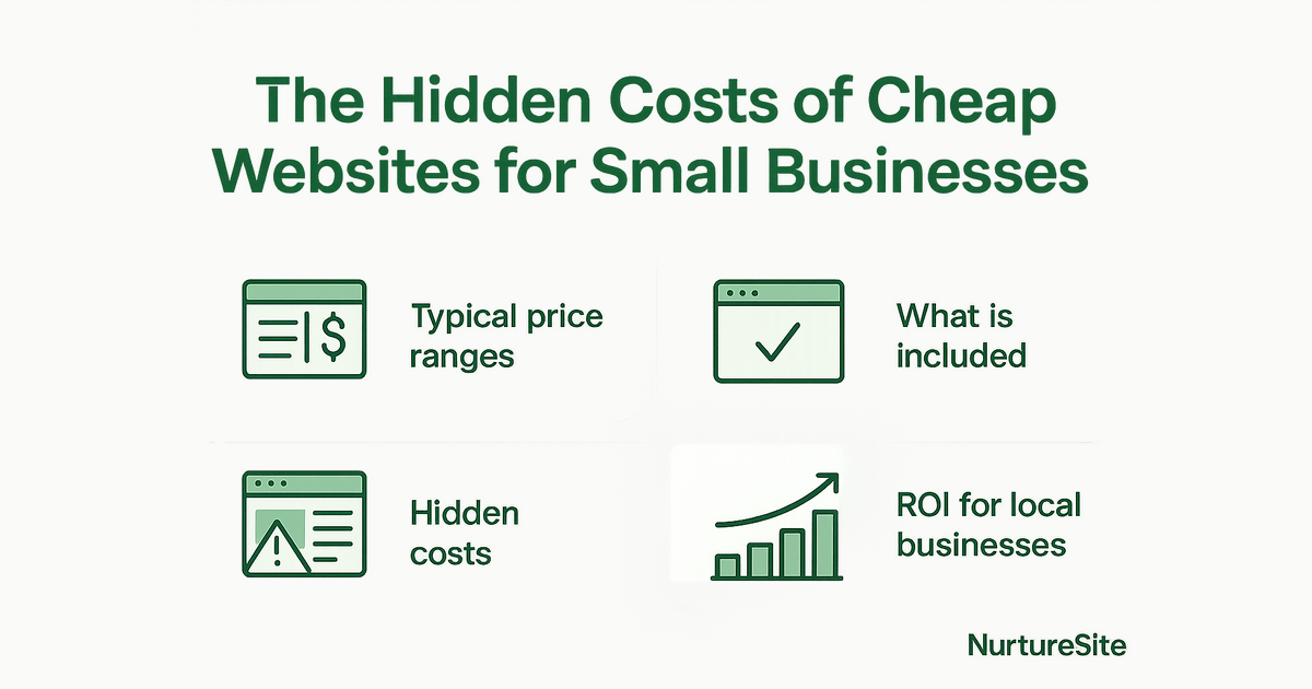 Infographic: cheap websites for small business for local service businesses