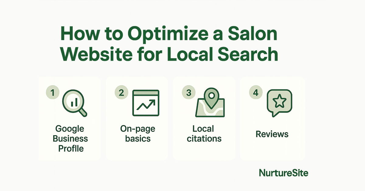 Infographic: how to optimize a salon website for local search for local service businesses