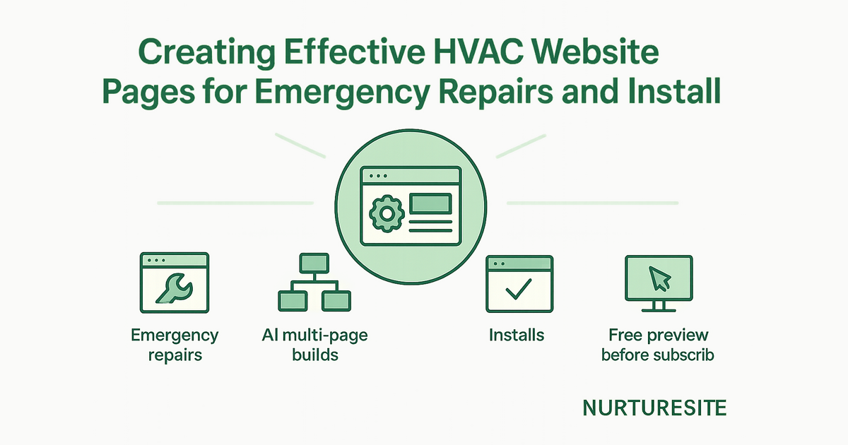 Infographic: hvac website emergency repair vs install pages for local service businesses