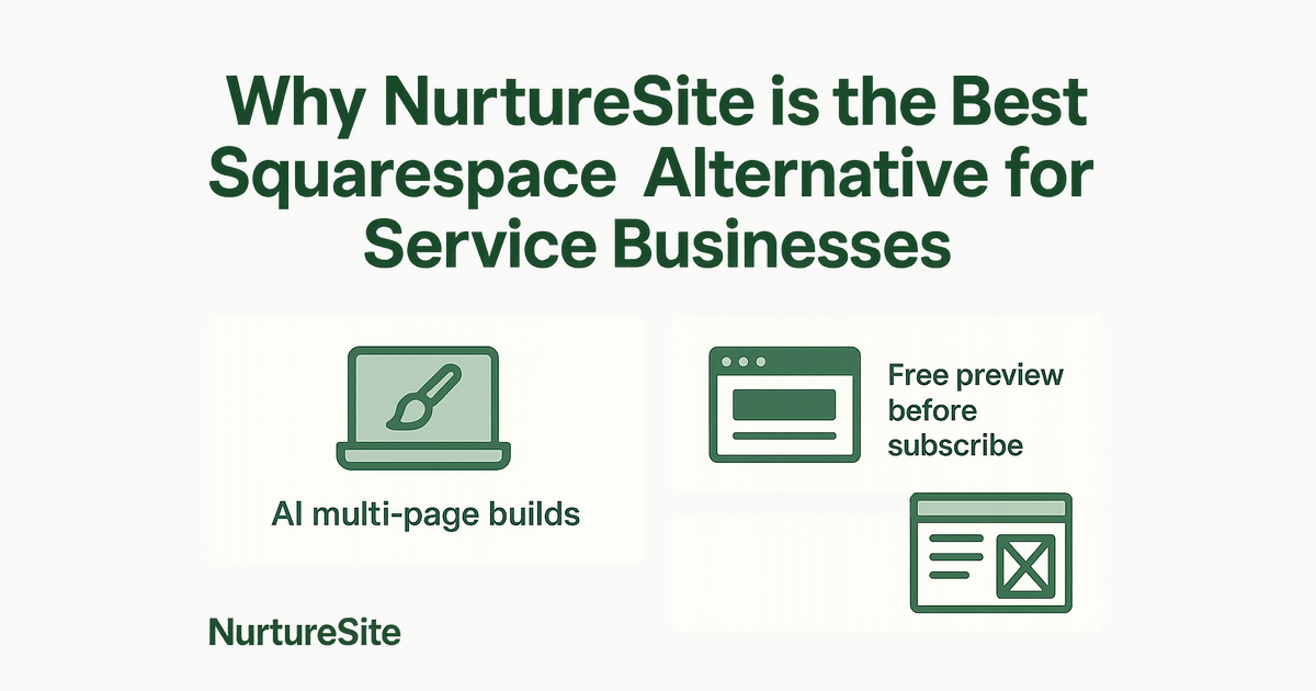 Infographic: squarespace alternative for service business for local service businesses