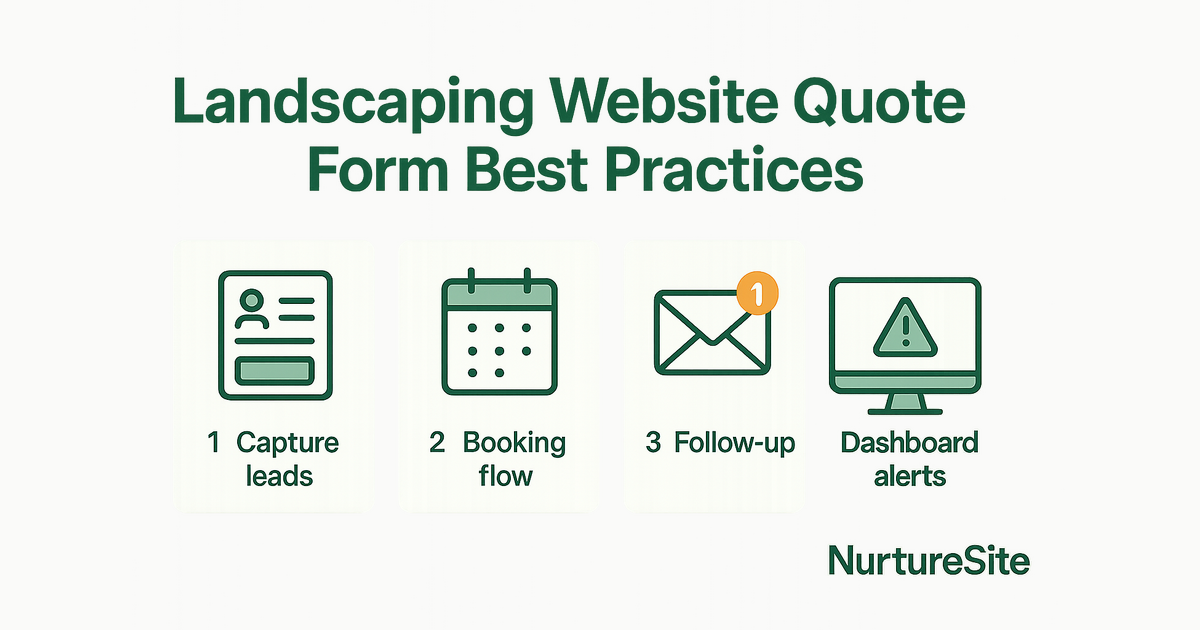 Infographic: landscaping website quote form best practices for local service businesses