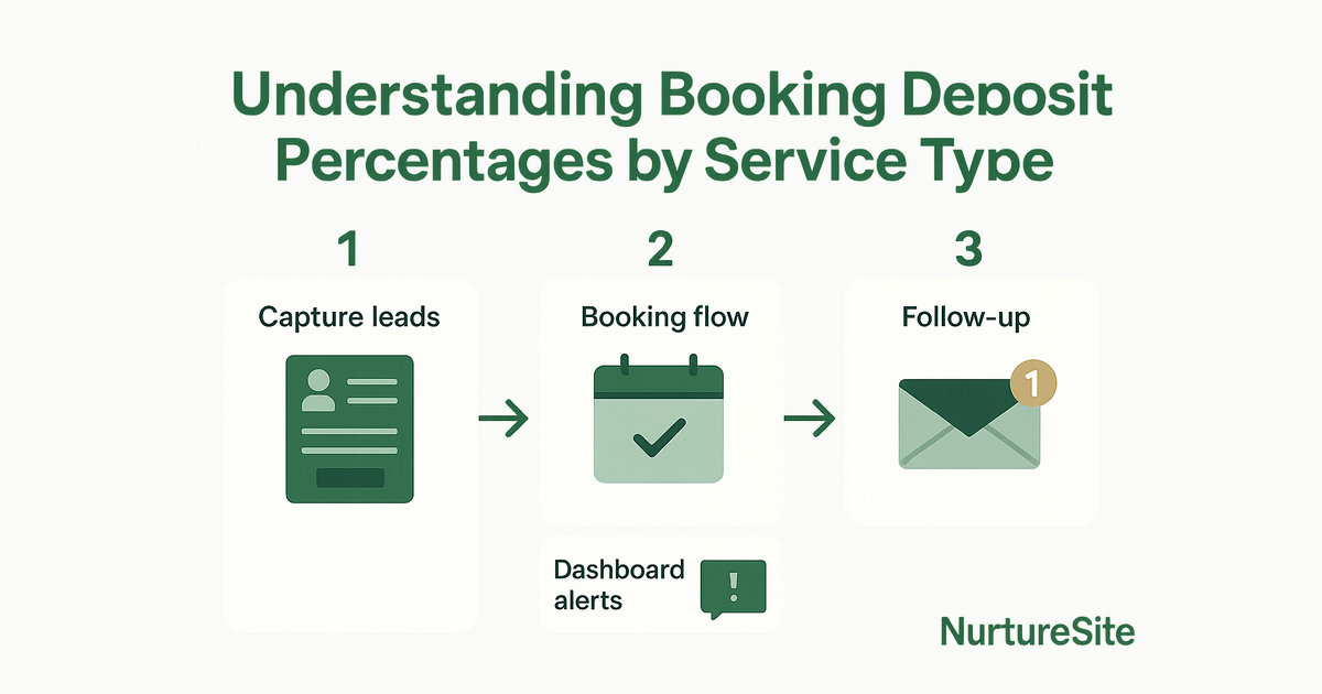 Infographic: booking deposit percentage by service type for local service businesses