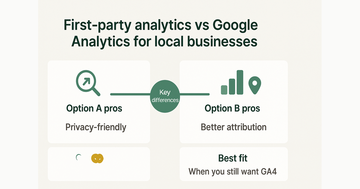 First-party analytics vs Google Analytics for local businesses