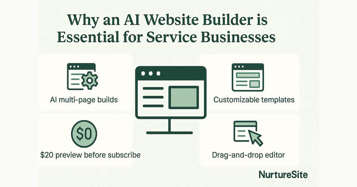 Infographic: ai website builder for service businesses for local service businesses