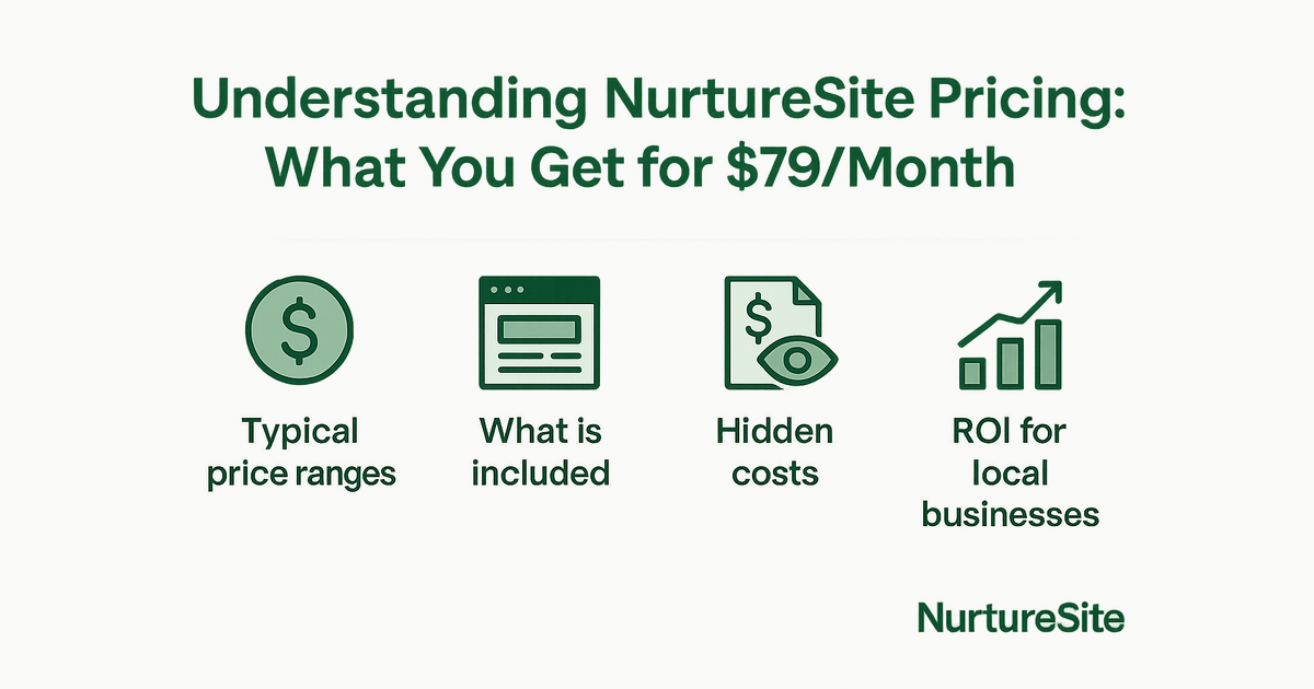 Infographic: NurtureSite pricing for local service businesses