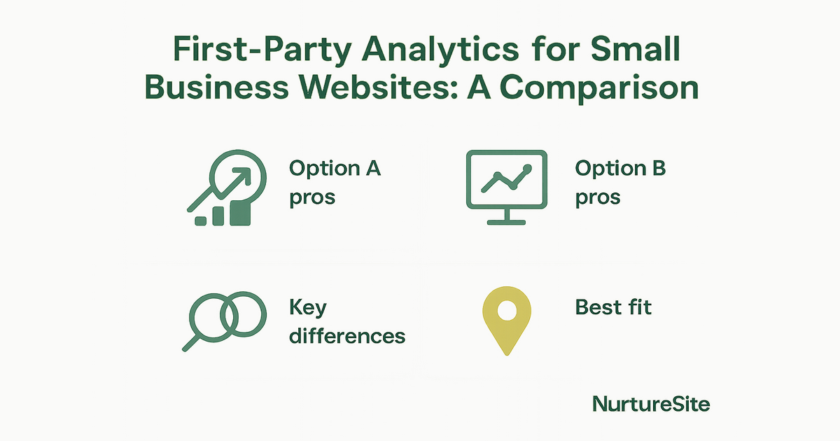 Infographic: first party analytics for small business website for local service businesses