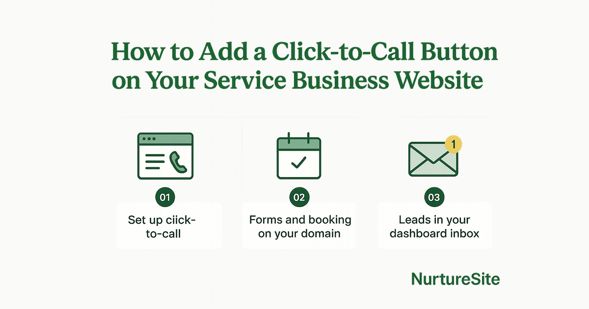 Infographic: click to call button on service business website for local service businesses