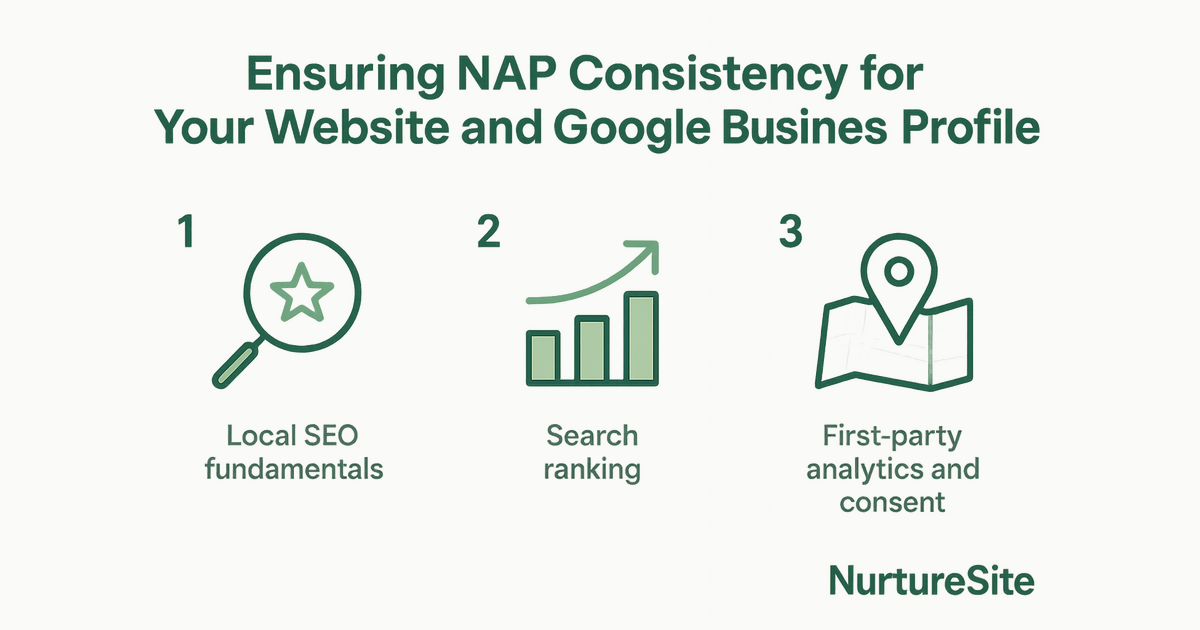 Infographic: NAP consistency website and google business profile for local service businesses