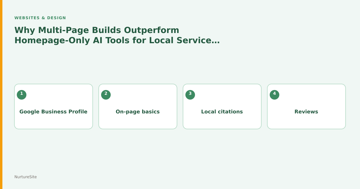 Infographic: multi-page builds for local service businesses