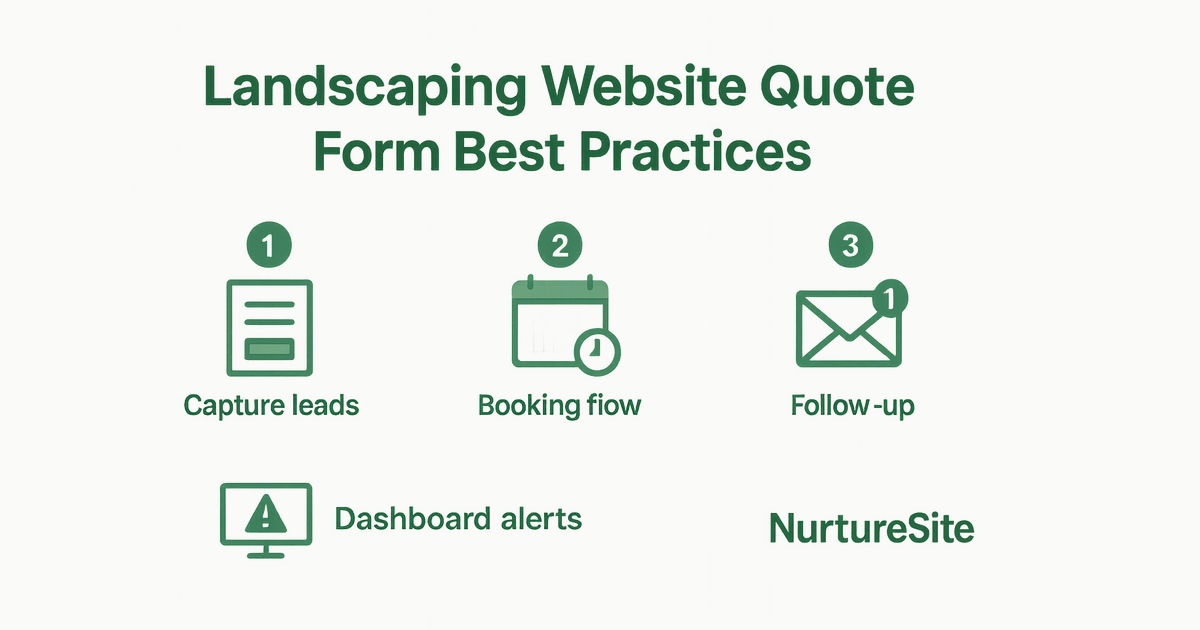 Infographic: landscaping website quote form best practices for local service businesses