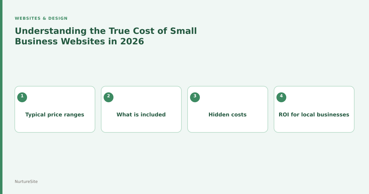 Infographic: small business website cost for local service businesses